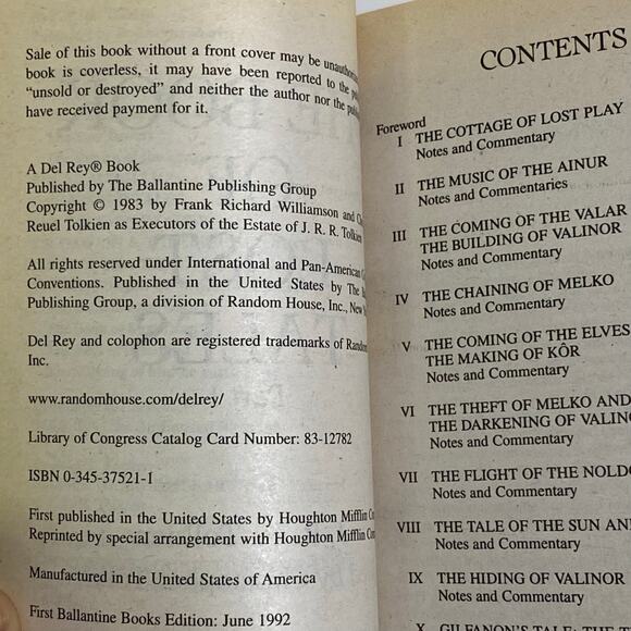 Lot of 8 J.R.R. TOLKIEN Vintage Books Lord of the Rings 1990s 1970s Mixed - Picture 11 of 16